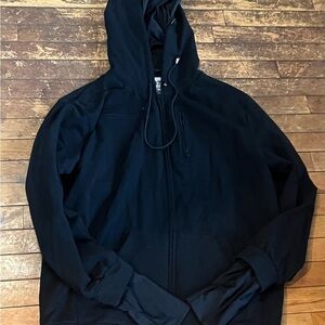 Men's Full Zip Water Resistant Lightweight Hooded Travel Jacket W/Pockets Sz XL